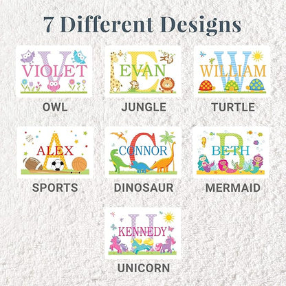 Let’s Make Memories Personalized My Own Name Step Stool - Children’s Step Stool - Sturdy Wood – Non-Toxic Paint, Sealer - Mermaid Design - White - 14’Wx9.25”Lx8.75”H - Ages 3+