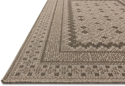 Loloi Chris Loves Julia Providence Collection PRC-06 Charcoal/Dove 6'-3" x 9'-2", .12" Pile Height, Indoor/Outdoor Area Rug