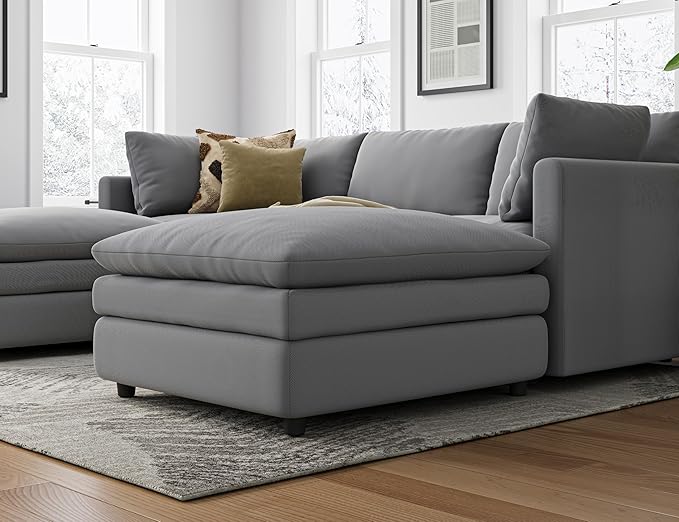 Sectional Couches for Living Room U Shaped Cloud Couch with Ottoman Deep Plush 5 Seats Sofa Modern Sofa for Apartment