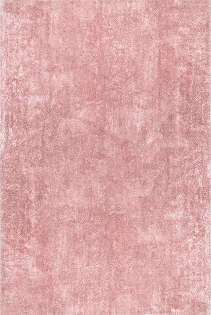 nuLOOM 5' x 8' Cozy Plush Area Rug, Machine Washable, Non-Slip, Soft Fluffy Shag Carpet for Living Room Bedroom Kids Room Nursery Home Decor, Loni Pink