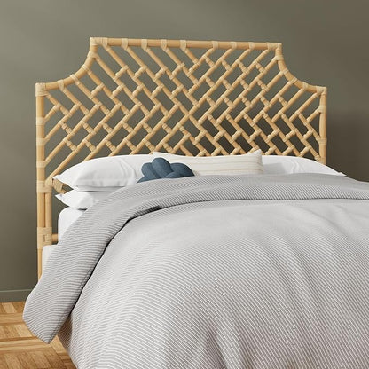 Kouboo Rattan Chippendal Headboard, California King Size, Handmade, Bedroom Furniture, Bohemian Decor, Headboard, Natural