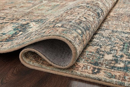 Loloi Margot Collection MAT-02 Terracotta/Lagoon 2'-3" x 3'-9" Accent Rug feat. CloudPile, No-Shed Easy Clean Large Patterned Area Rug for Living Room, Bedroom, Dining Area