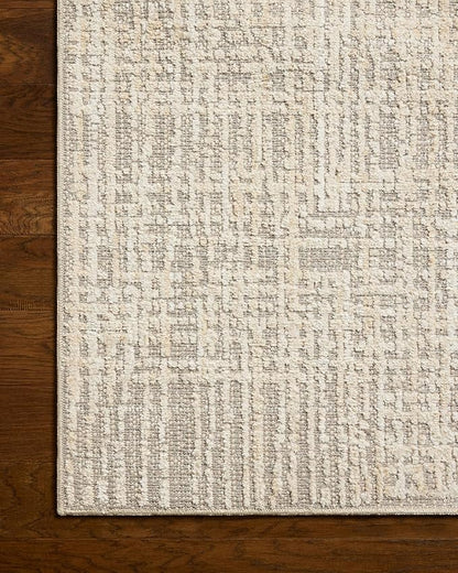 Loloi Amber Lewis Bexley Collection BEX-07 Natural/Dove 7'-10" x 10' Area Rug Neutral, Textured, Living, Bedroom, Dining, Carpet
