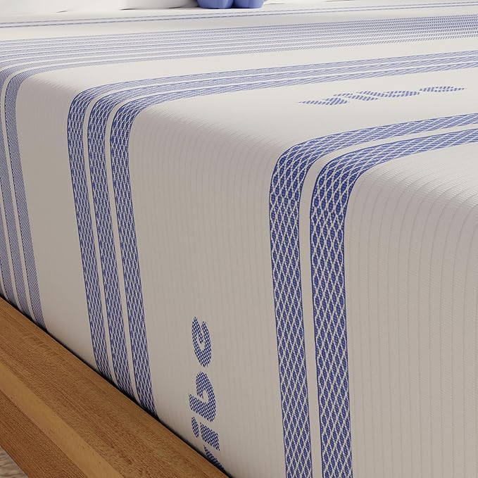 Vibe Gel Memory Foam Mattress, Fiberglass Free 10-Inch CertiPUR-US Certified Bed-in-a-Box, Twin XL, White