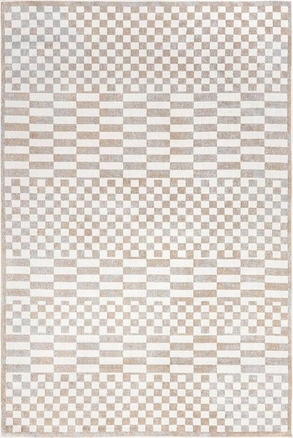 nuLOOM Nikita Faded Geometric Machine Washable Area Rug - 2x6 Machine Washable Runner Rug Contemporary Beige/Tans & Ivories Rugs for Living Room Bedroom Dining Room Entryway Hallway Kitchen