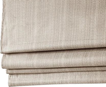 Madison Park Galen Cordless Roman Shade, 34"W x 64"H, Sheen Taupe – Room Darkening, Thermal Insulated, Energy Efficient Window Blind with Subtle Sheen Basketweave Fabric for Privacy