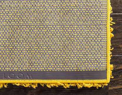Unique Loom Solid Shag Collection Area Rug (7' 1" x 10' Rectangle, Tuscan Sun Yellow)
