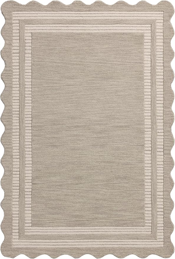 Loloi Chris Loves Julia Scottie Collection SCO-01 Fog/Ivory 2'-6" x 9'-9", .87" Pile Height, Runner Rug