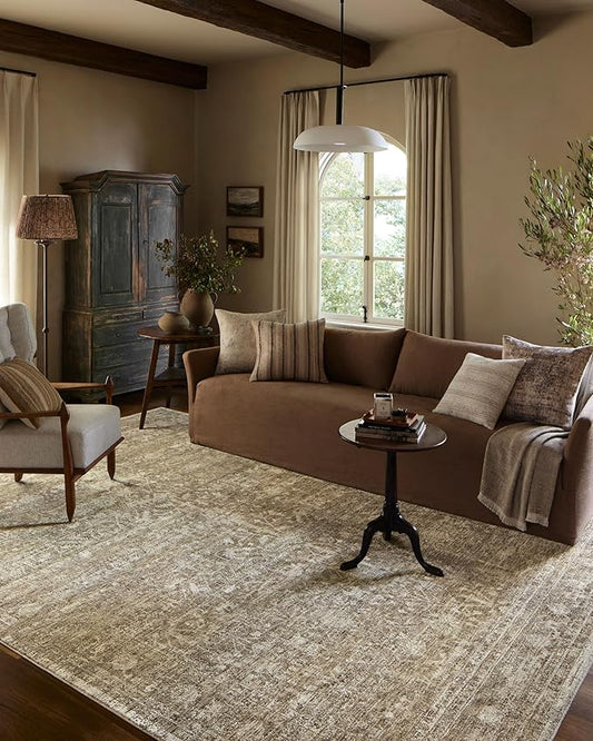 Loloi Amber Lewis Honora Collection HON-01 Khaki/Beige 3'-9" x 5'-9" Accent Rug