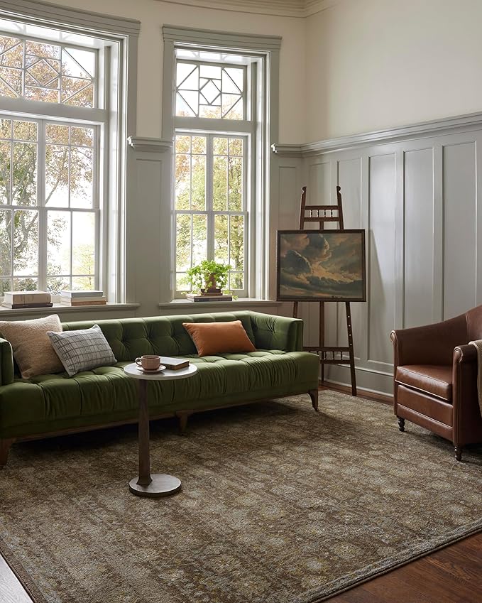 Loloi Magnolia Home by Joanna Gaines Mona Collection MOA-03 BARK/Natural 2'-6" x 4'-0" Accent Rug