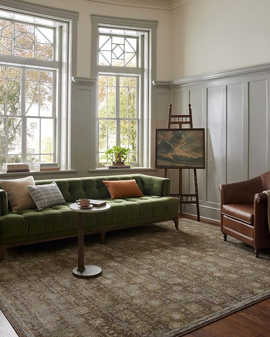 Loloi Magnolia Home by Joanna Gaines Mona Collection MOA-03 BARK/Natural 5' x 7'-8" Area Rug