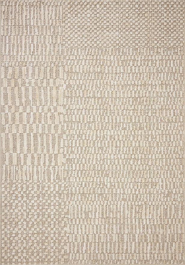 Loloi Amber Lewis Bexley Collection BEX-01 Natural/Birch 2'-7" x 8'-0" Runner Rug Neutral, Textured, Living, Bedroom, Dining, Carpet