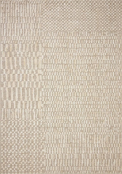 Loloi Amber Lewis Bexley Collection BEX-01 Natural/Birch 2'-7" x 8'-0" Runner Rug Neutral, Textured, Living, Bedroom, Dining, Carpet