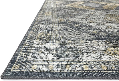 Loloi Skye Collection SKY-09 Graphite/Silver 6'-0" x 6'-0" Round Area Rug