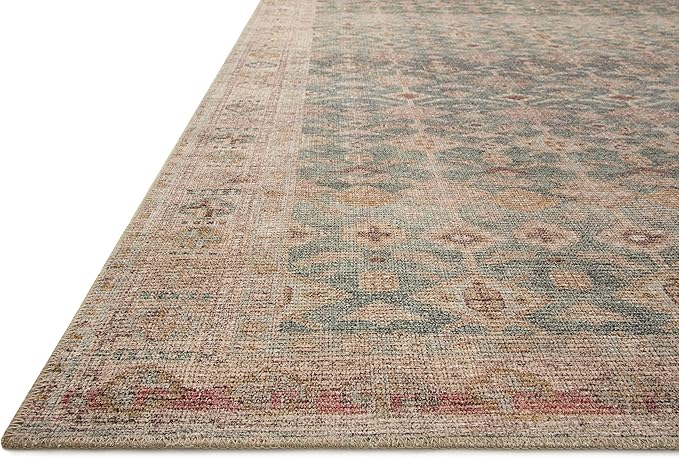 Loloi Angela Rose Aubrey Collection AUB-02 Aqua/Sand 2'-6" x 9'-6", .19" Pile Height, Runner Rug