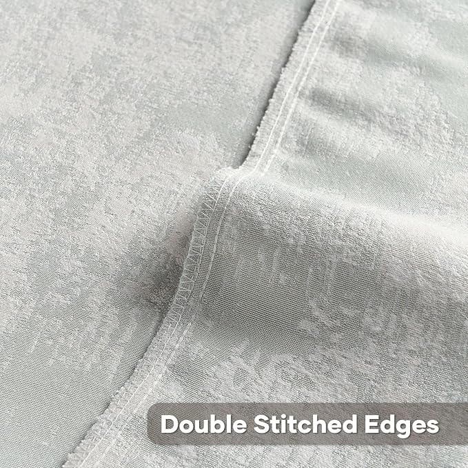 FUTEI Light Blue White Decorative Throw Pillow Covers 24x24 Inch Set of 2,Soft Faux Cashmere Jacquard - Textured & Cozy Euro Pillow Shams,Modern Home Decor for Couch Bed Living Room