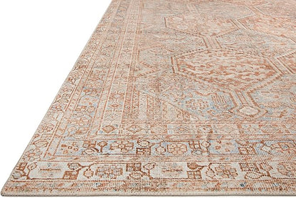 Loloi Chris Loves Julia Jules Collection JUL-04 Tangerine/Mist 2'-6'' x 7'-6'', .13" Pile Height, Runner Rug