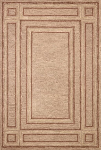 Loloi Chris Loves Julia Alfie Collection ALF-01 Blush/Rose 2'-6" x 7'-6" Runner Rug Wool Neutral Living Bedroom Dining Carpet