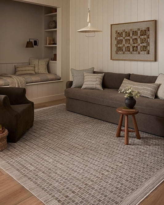 Loloi Amber Lewis Cali Collection CIL-02 Natural/Slate 2'-7" x 10'-0", .25" Pile Height, Runner Rug