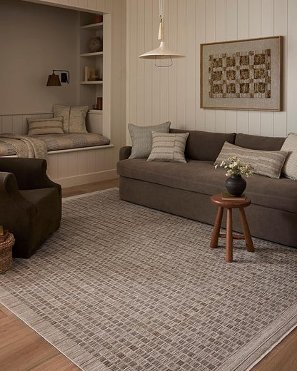 Loloi Amber Lewis Cali Collection CIL-02 Natural/Slate 5'-3" x 7'-6" Accent Rug