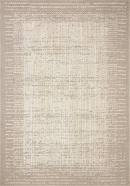 Loloi Amber Lewis Bexley Collection BEX-06 Natural/Taupe 7'-10" x 10' Area Rug Neutral, Textured, Living, Bedroom, Dining, Carpet
