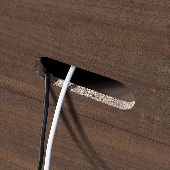 Henn&Hart Rectangular TV Stand for TV's up to 85" in Satin Walnut, for Home, Living Room, Bedroom, Entertainment Room, Office