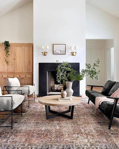Loloi Chris Loves Julia Jules Collection JUL-02 Terracotta/Multi 3'-6'' x 5'-6'', .13" Pile Height, Accent Rug