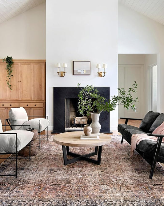 Loloi Chris Loves Julia Jules Collection JUL-02 Terracotta/Multi 3'-6'' x 5'-6'', .13" Pile Height, Accent Rug