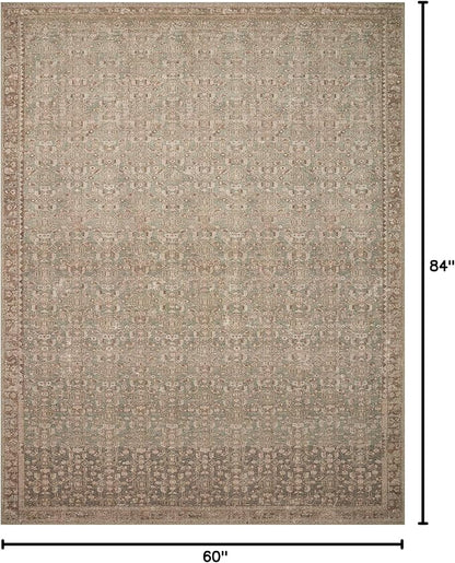 Loloi Angela Rose Aubrey Collection AUB-04 Sage/Bark 5'-0" x 7'-0", .19" Pile Height, Area Rug