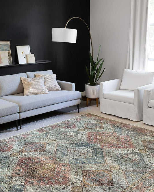 Loloi Skye Collection SKY-06 Apricot/Mist 2'-0" x 5'-0" Accent Rug