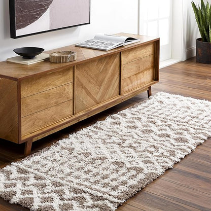 Livabliss Hapsburg Moroccan Shag Area Rug,9'3" x 12',Medium Brown