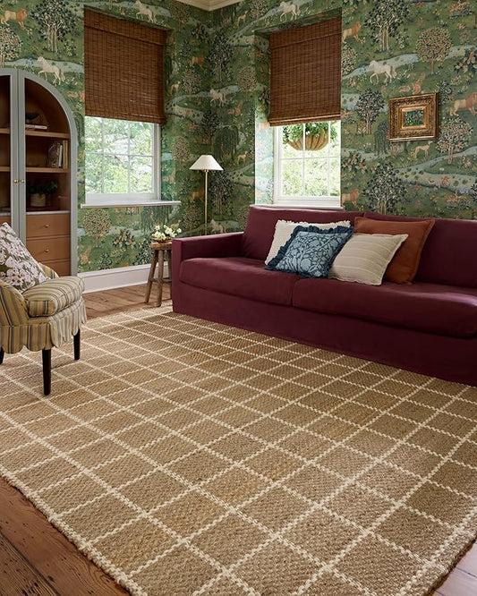 Loloi Chris Loves Julia Fletcher Collection FLE-01 Natural/Ivory 3'-6" x 5'-6", .37" Pile Height, Accent Rug