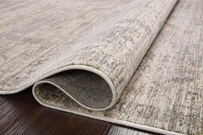 Loloi Magnolia Home by Joanna Gaines Millie Collection MIE-01 Silver/Dove 11'-6" x 15'-7", .25" Pile Height, Area Rug