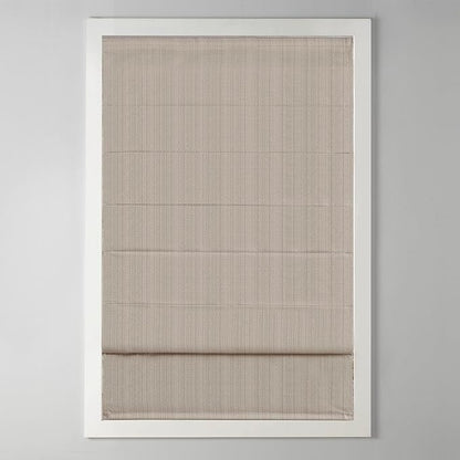 Madison Park Galen Cordless Roman Shade, 34"W x 64"H, Sheen Taupe – Room Darkening, Thermal Insulated, Energy Efficient Window Blind with Subtle Sheen Basketweave Fabric for Privacy