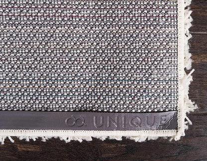 Unique Loom Solid Shag Collection Area Rug (2' 6" x 13' 1" Runner, Pure Ivory)