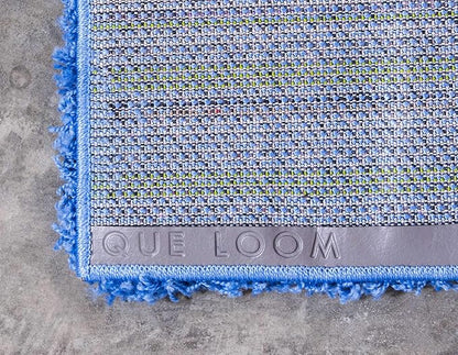 Unique Loom Solid Shag Collection Area Rug (10' x 13' 1" Rectangle, Periwinkle Blue)