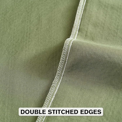 FUTEI Sage Green Chenille Throw Pillow Covers 22x22 Inch Set of 2,Soft Striped & Diamond Textured Cushion Cases,Modern Home Decor for Couch Living Room