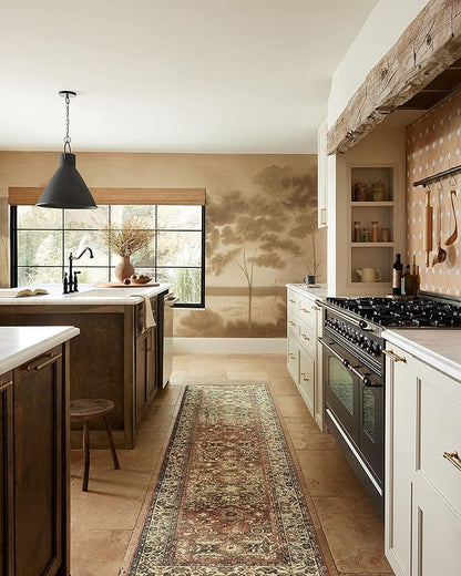 Loloi Magnolia Home by Joanna Gaines Banks Collection BAN-04 Brick/Ivory 2'-3" x 3'-9" .13" Pile Height, Machine Washable, Accent Rug
