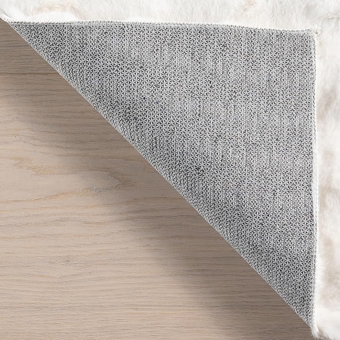 nuLOOM Jeni Checkered 6 Square Machine Washable Area Rug for Living Room Bedroom Dining Room Kitchen, Off White
