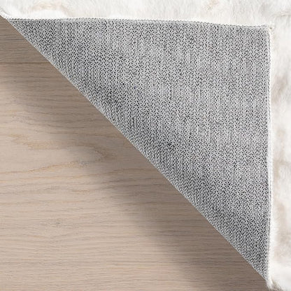 nuLOOM Jeni Checkered 6 Round Machine Washable Area Rug for Living Room Bedroom Dining Room Kitchen, Off White