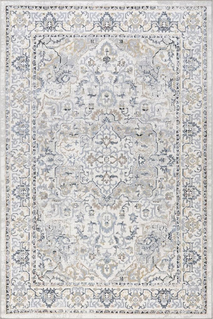 nuLOOM 4' x 6' Machine Washable Stain-Resistant Area Rug Medium Profile for Living Room, Bedroom, and Dining Room, Cady Blue