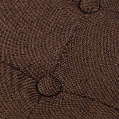 Lavish Home Ottoman Set of 2 - Ottoman Foot Rest, Linen Chest, or Storage Bench Set - 30in Ottomans for Living Room, Bedroom, Dorm Storage (Brown)