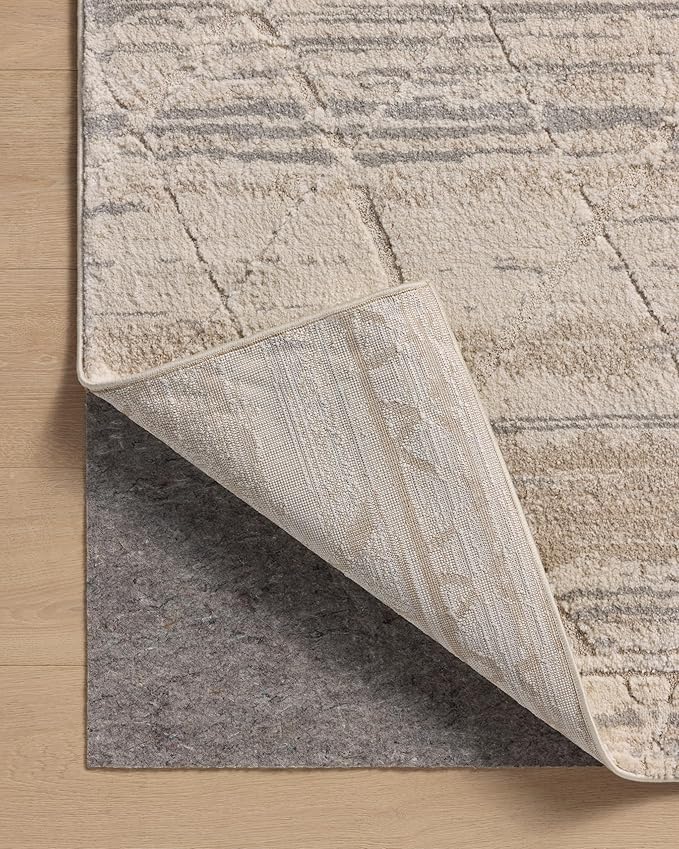Loloi Amber Lewis Monty Collection MOT-02 Ivory/Natural 6'-7" x 9'-3", .50" Pile Height, Area Rug