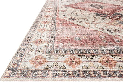 Loloi Skye Collection SKY-02 Ivory/Berry 2'-0" x 5'-0" Accent Rug