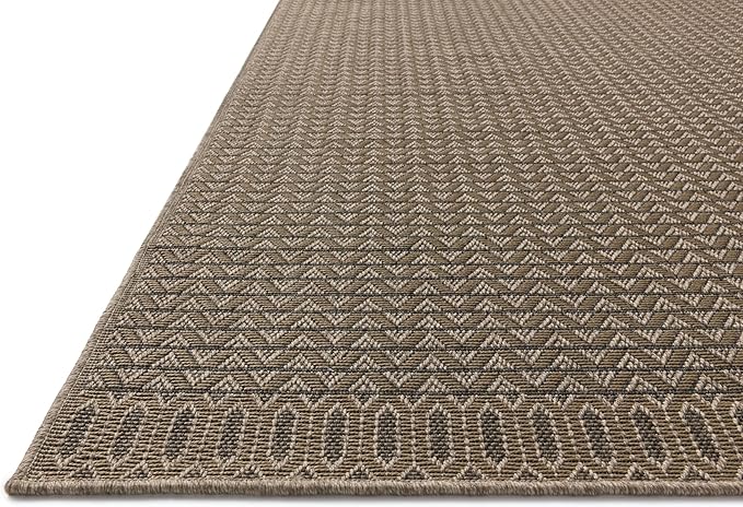 Loloi Chris Loves Julia Providence Collection PRC-05 Natural/Graphite 6'-3" x 9'-2", .12" Pile Height, Indoor/Outdoor Area Rug