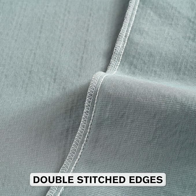 FUTEI Dusty Blue Chenille Throw Pillow Covers 20x20 Inch Set of 2,Soft Striped & Diamond Textured Cushion Cases,Modern Home Decor for Couch Living Room