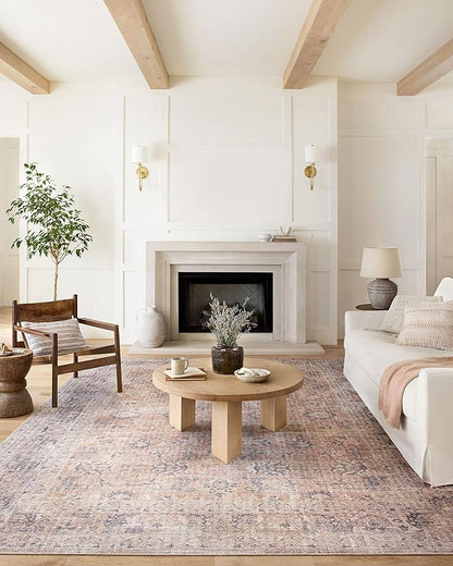 Loloi II Skye Collection SKY-01 Blush/Grey 7'-6" x 9'-6" Area Rug