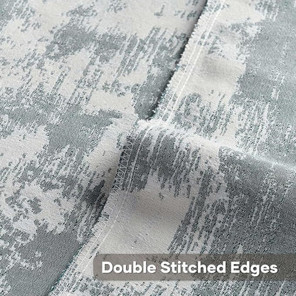 FUTEI Teal White Decorative Throw Pillow Covers 20x20 Inch Set of 2,Soft Faux Cashmere Jacquard - Textured & Cozy Cushion Case,Modern Home Decor for Couch Bed Living Room
