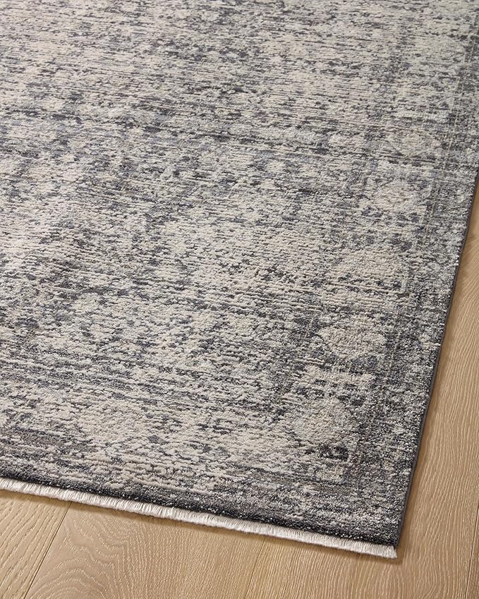 Loloi Amber Lewis Alie Collection ALE-03 Charcoal/Dove 9'-6'' x 13'-1'', .13'' Pile Height, Area Rug