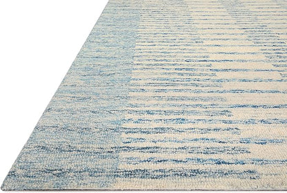 Loloi Chris Loves Julia Chris Collection CHR-01 Ivory/Denim 8'-6'' x 11'-6'', .50" Pile Height, Area Rug
